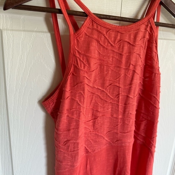 Toad and Co Dress Size S Coral Sleeveless Sundress Bright Happy Cotton Organic - Picture 2 of 8